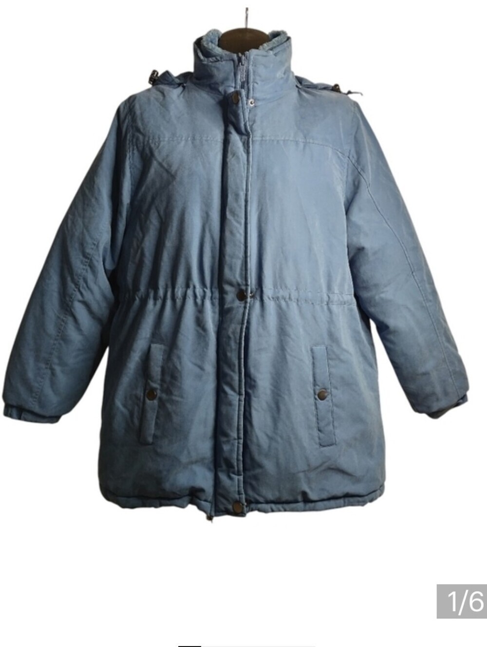 Totes Women's Teal Blue Quilted Removable Hood Jacket Coat Size M